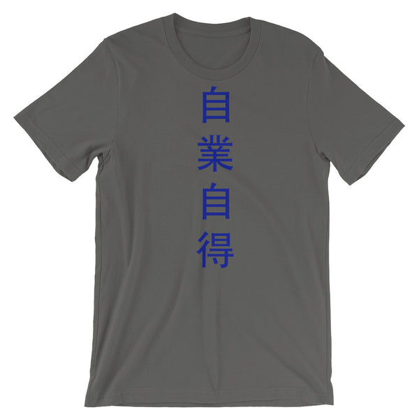 You Get What You Deserve t shirt, Japanese Kanji quote
